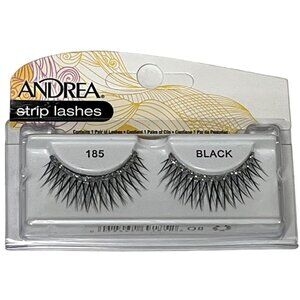 Andrea Strip Lashes Style 185 Black with Silver Glitter Accent